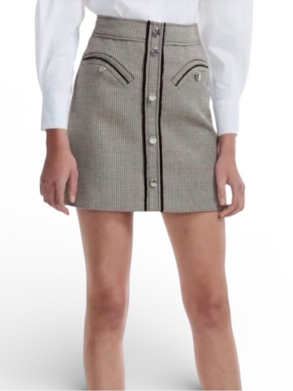 Maje Houndstooth skirt